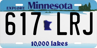 MN license plate 617LRJ