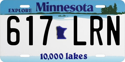 MN license plate 617LRN