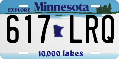 MN license plate 617LRQ
