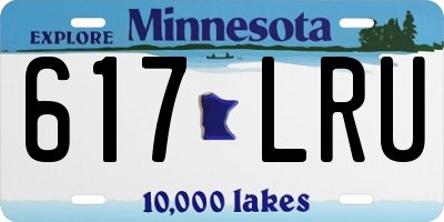 MN license plate 617LRU