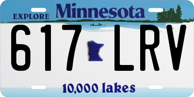 MN license plate 617LRV
