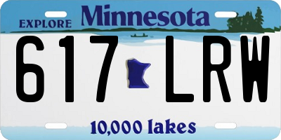 MN license plate 617LRW