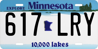 MN license plate 617LRY