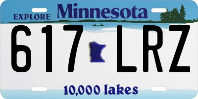 MN license plate 617LRZ