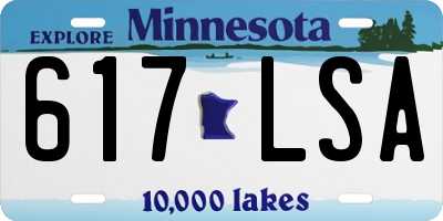 MN license plate 617LSA