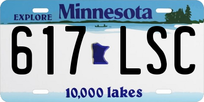 MN license plate 617LSC