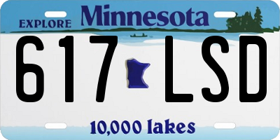 MN license plate 617LSD