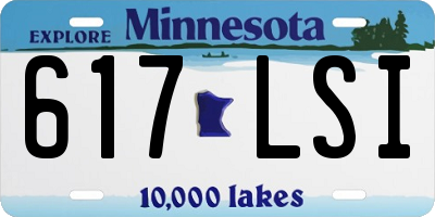 MN license plate 617LSI