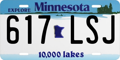 MN license plate 617LSJ