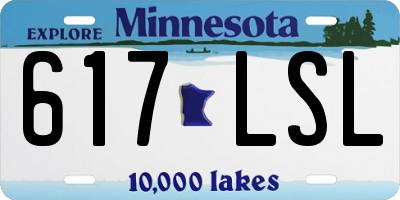 MN license plate 617LSL