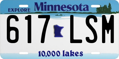 MN license plate 617LSM