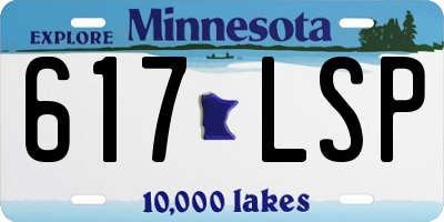 MN license plate 617LSP