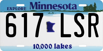 MN license plate 617LSR