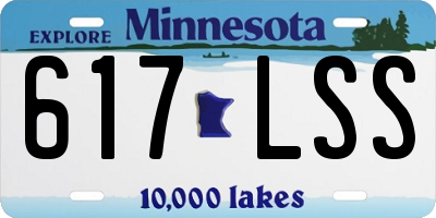 MN license plate 617LSS