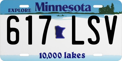 MN license plate 617LSV