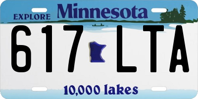 MN license plate 617LTA