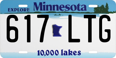 MN license plate 617LTG