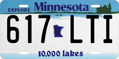 MN license plate 617LTI