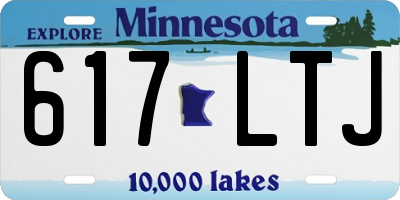 MN license plate 617LTJ