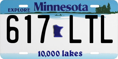 MN license plate 617LTL