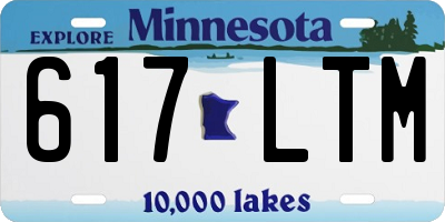 MN license plate 617LTM