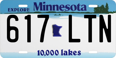 MN license plate 617LTN
