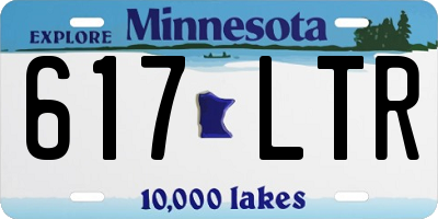 MN license plate 617LTR