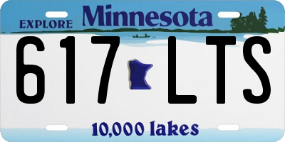 MN license plate 617LTS
