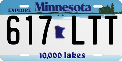 MN license plate 617LTT