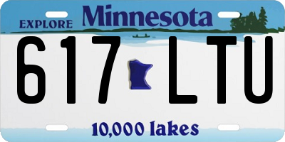 MN license plate 617LTU