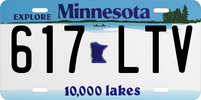 MN license plate 617LTV