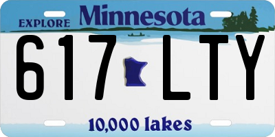 MN license plate 617LTY