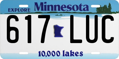 MN license plate 617LUC