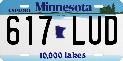 MN license plate 617LUD