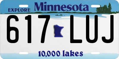 MN license plate 617LUJ