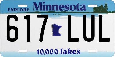 MN license plate 617LUL