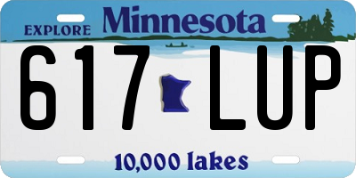 MN license plate 617LUP
