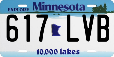 MN license plate 617LVB