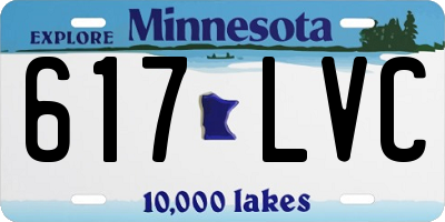 MN license plate 617LVC