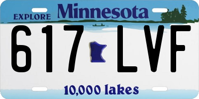 MN license plate 617LVF