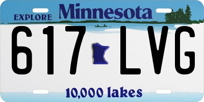 MN license plate 617LVG