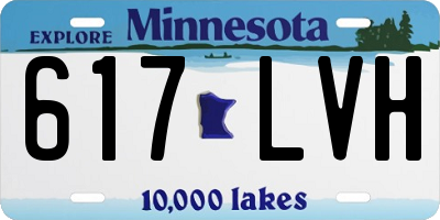 MN license plate 617LVH