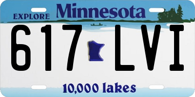 MN license plate 617LVI