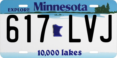 MN license plate 617LVJ