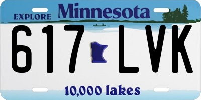 MN license plate 617LVK