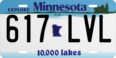 MN license plate 617LVL