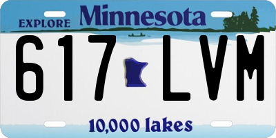MN license plate 617LVM