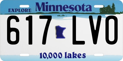 MN license plate 617LVO