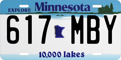 MN license plate 617MBY