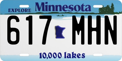 MN license plate 617MHN